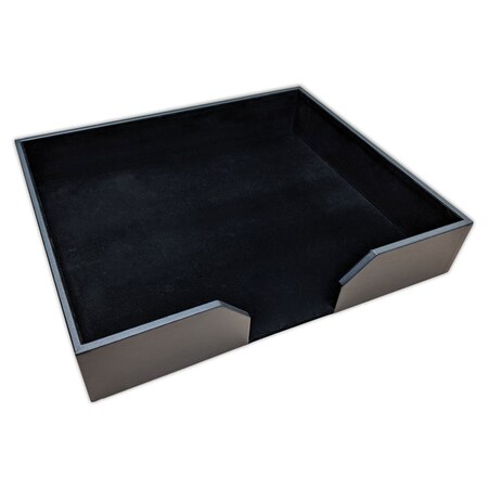Dacasso Black Leatherette 20" x 16" Conf. Pad Holder without Coaster Holders A1364